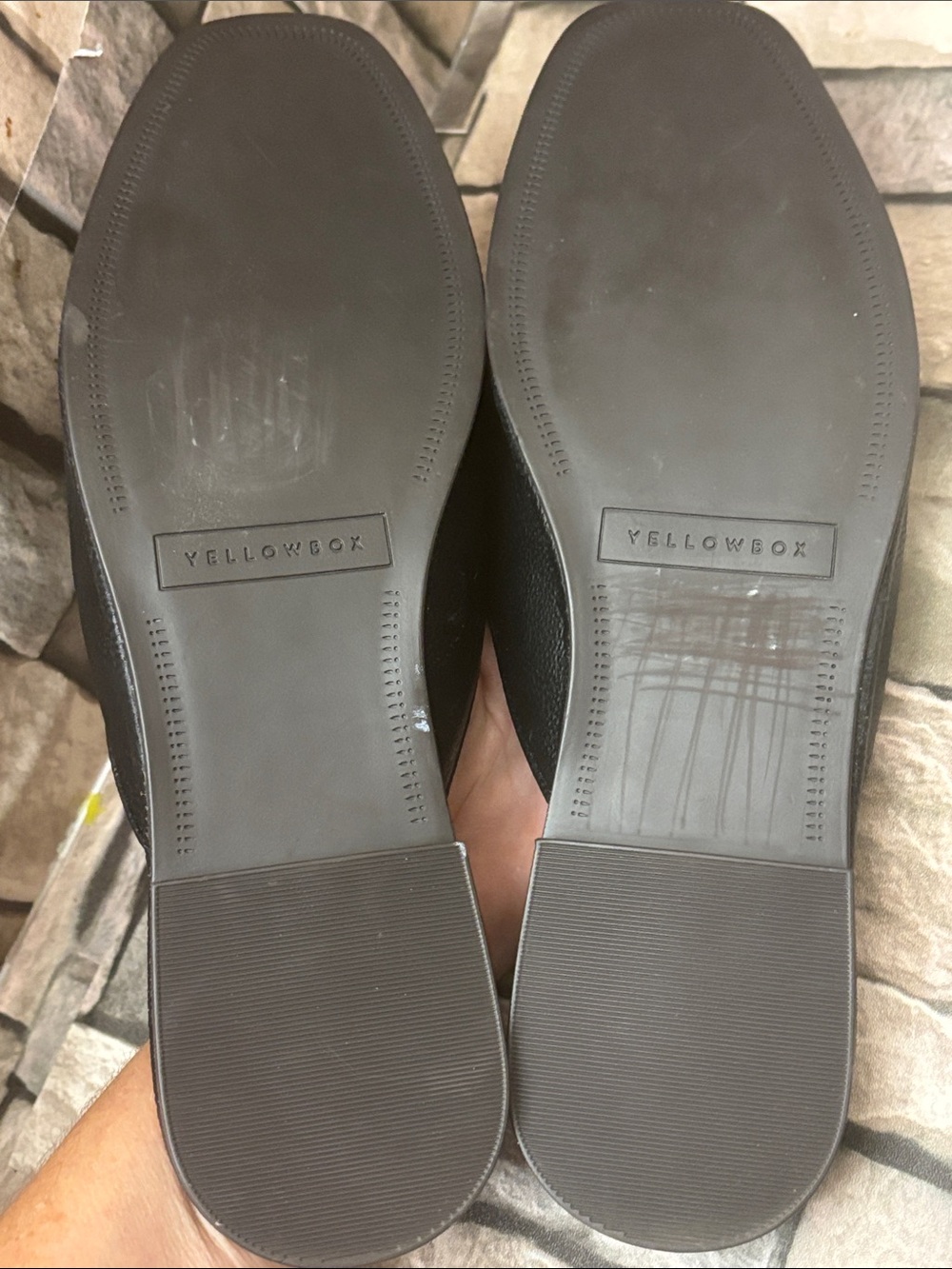 Yellow Box Jolene black loafer mules - Picture 11 of 11